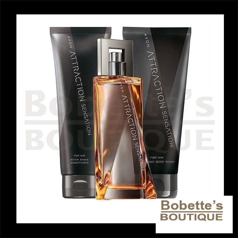Routine Parfum Homme Avon Attraction Sensation pour Éliminer le Feu du Rasoir
