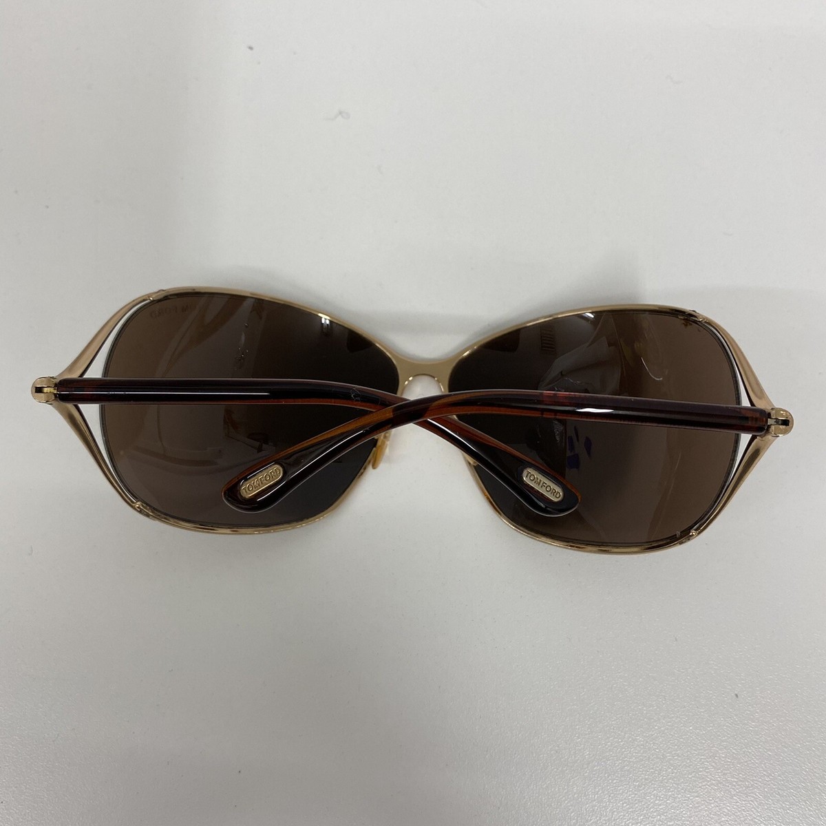 Tom Ford Anjelica Sunglasses TF7 Brown & Gold | eBay