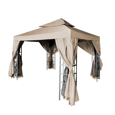 Pavillon Gartenpavillon Partyzelt Gartenzelt Festzelt Gazebo Pavillon ecru 3x3m