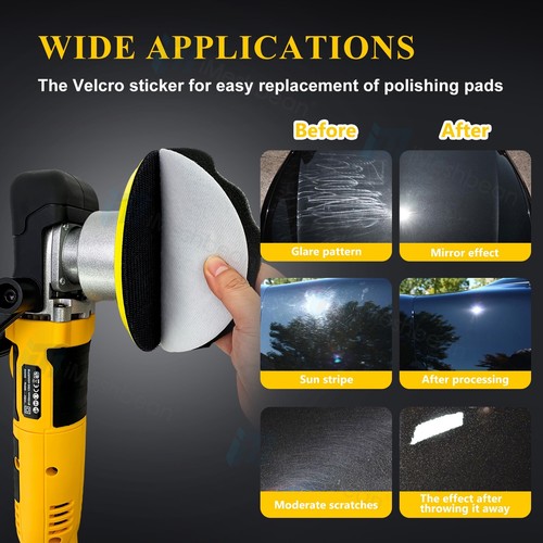 Dual Action Car Polisher Buffer 6" Random Orbital Polishing Machine Polish Pads - Picture 6 of 17