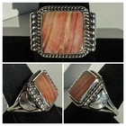 Will Denetdale Navajo Sterling Silver Spiny Oyster Ring 7.2g Sz 8.75 Vintage