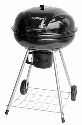 Bar B Que CBC22043M Charcoal Kettle Grill, Black Porcelain