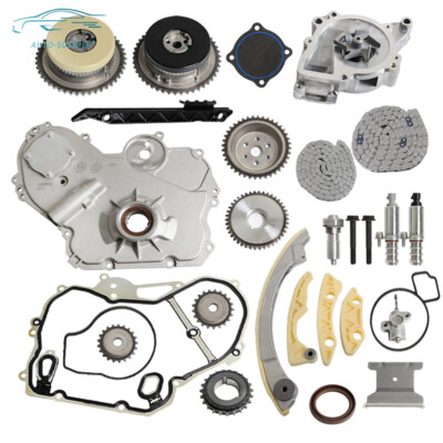 For GM Ecotec 2.0L 2.4L Timing Chain Kit VCT Selenoid Actuator Oil & Water Pump