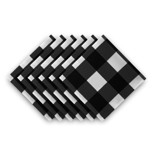 Buffalo Plaid Table Napkins Set of 50 Checkered Cloth Napkins 17x17 inch Wash... - Picture 4 of 7