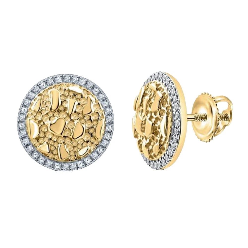 Pendientes de plata de ley Sin piedra para hombres