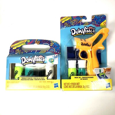 NEW Play-Doh DohVinci Basic Set 2 bottles + 4 Refills of drawing compound