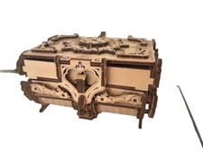 Ugears Wooden Puzzle Box Model - Antique Style Trinket jewelry Box die cut wood