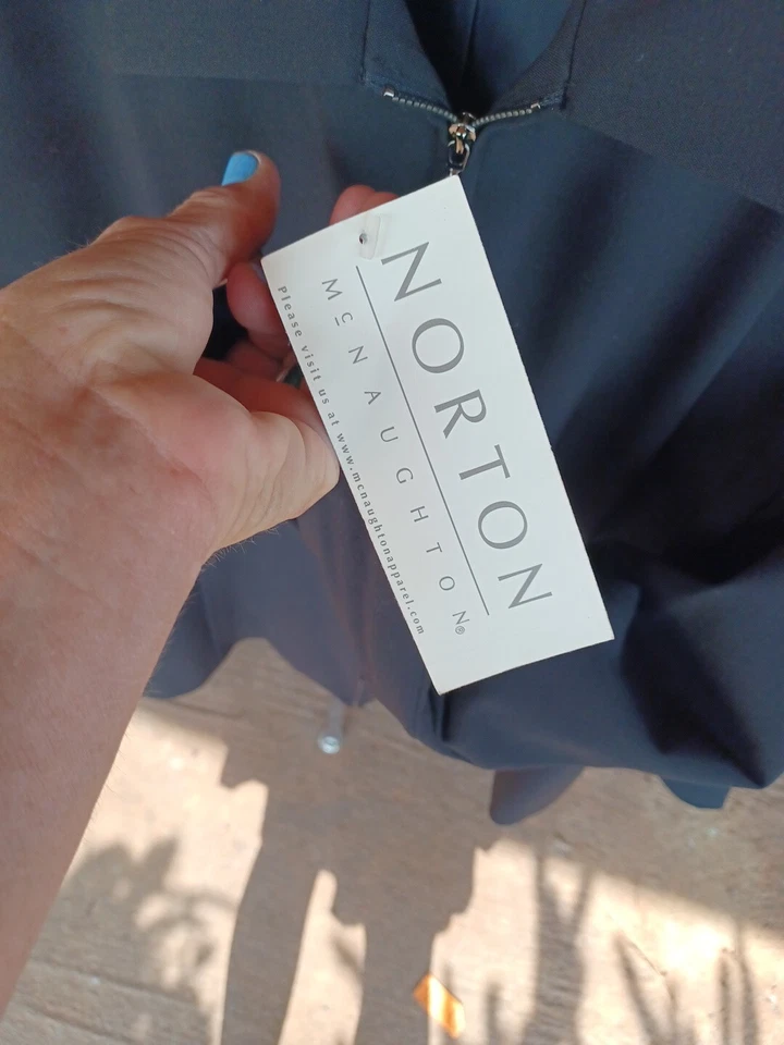 New Norton Coat Women Black Domino EF zip 18 Long Sleeve Casual - Image 4 of 4