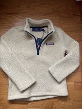 Vineyard Vines Kids Boys Size 6 Outerwear Sherpa Harbor 1/2 Zip Camel Color NWT