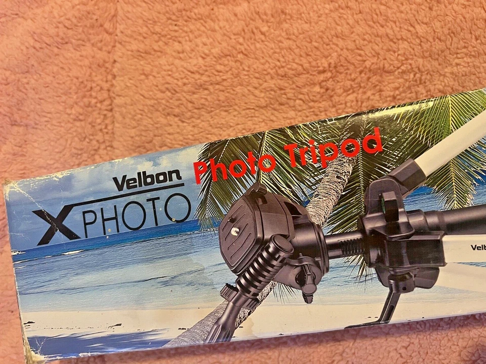 Velbon Digital Photo Tripod Light Flexible Tilt PH-249Q Panhead Spirit Level VGC - image 3 of 4