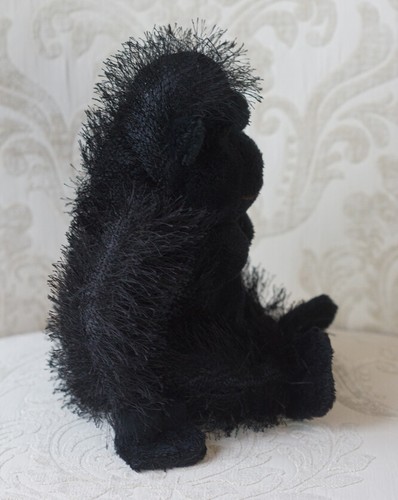 Ganz Webkinz Black Gorilla Ape Beanbag Stuffed Animal Plush Toy 10" No Code - Picture 2 of 7