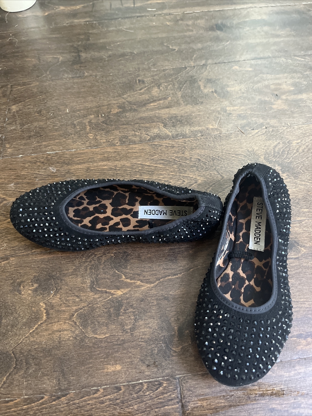 Steve Madden Girls Shoes Black Size 1 Kiana Slip On Ballet Flats