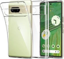 For Google Pixel 8 Case, Slim Clear Silicone Shockproof Gel Phone Cover