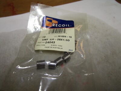1/4-28 x 1.5D 18-8 S/S Free Running Wire Insert QTY 10