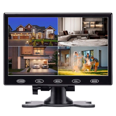 TOGUARD 7'' Portable CCTV Monitor Display ScreenFHD  HDMI/VGA/AV for Raspberry Pi