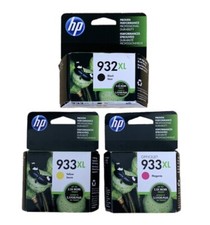 HP Genuine 932XL Black-933XL Magenta-933XL Yellow Cartridges EXP 2018-2016-2017