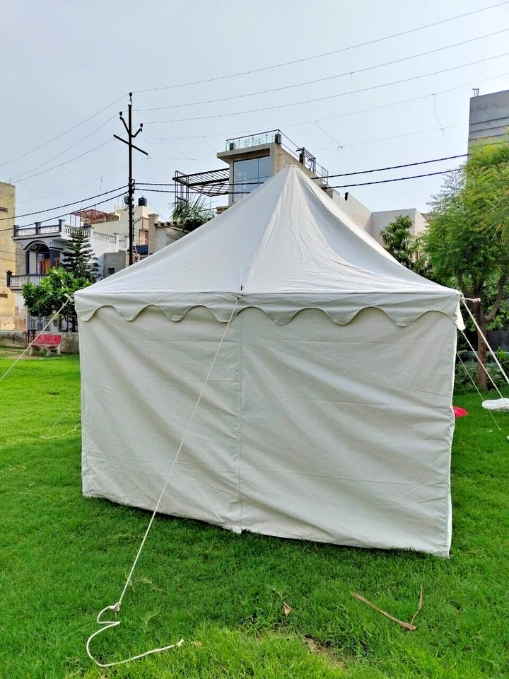 Tienda de campaña medieval cuadrada a prueba de agua tienda para camping recreación 3X3 metros Foto 4 de 4