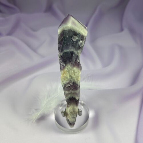 Large natural Chevron Amethyst crystal point with polished tip 85g SN54314 - Foto 3 di 4