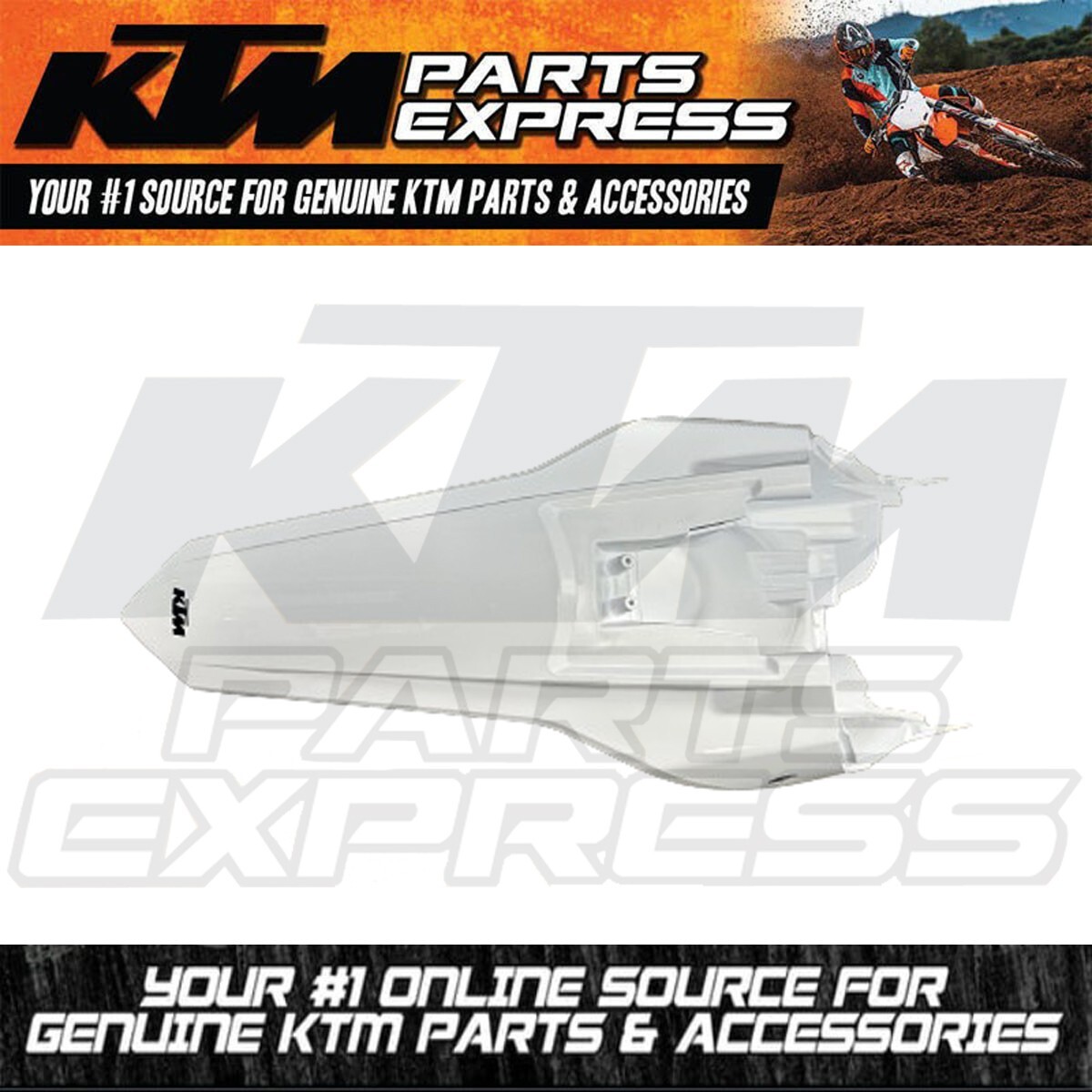 NEW OEM KTM WHITE REAR FENDER TAIL SECTION 65 SX 2020 2023