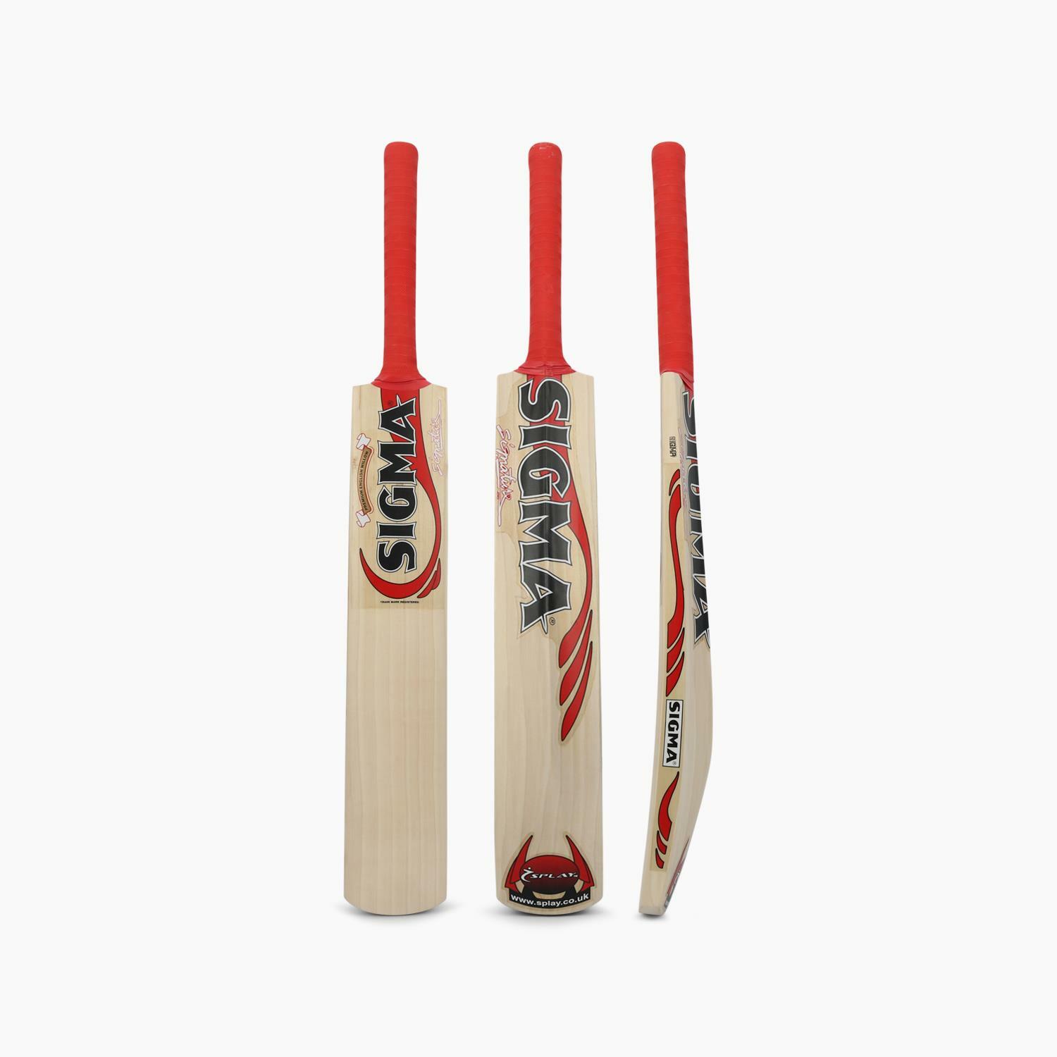 Signature Cricket Bat English Willow Pro Bats, Professional, with Shock