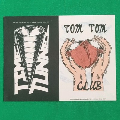 1989 Rave Flyer - A6 -  Time Tunnel + Tom Tom Club - Rave Flyers, Acid House 