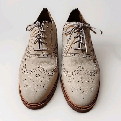 Cole Haan Morris Wingtip Oxford Leather Amphora (Beige) Mens  display picture 1