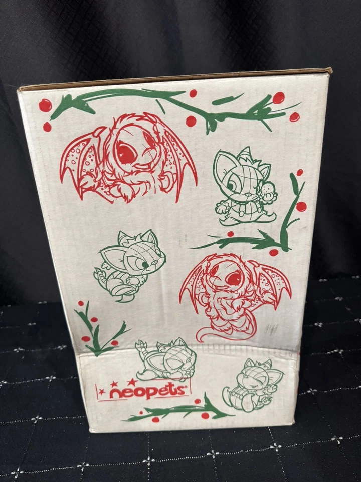 Neopets Staff Exclusive Christmas SHOYRU,  MAZZEW, BOX W DRAWING and CERTIFICATE - Image 3 of 4