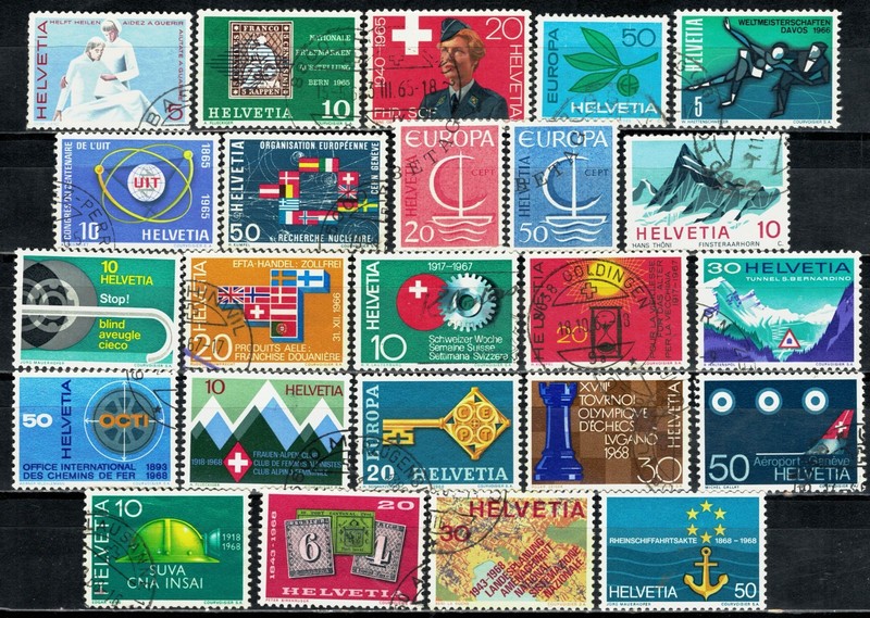 Switzerland, Scott 462 ** 494 in Mixed Condition (#2)