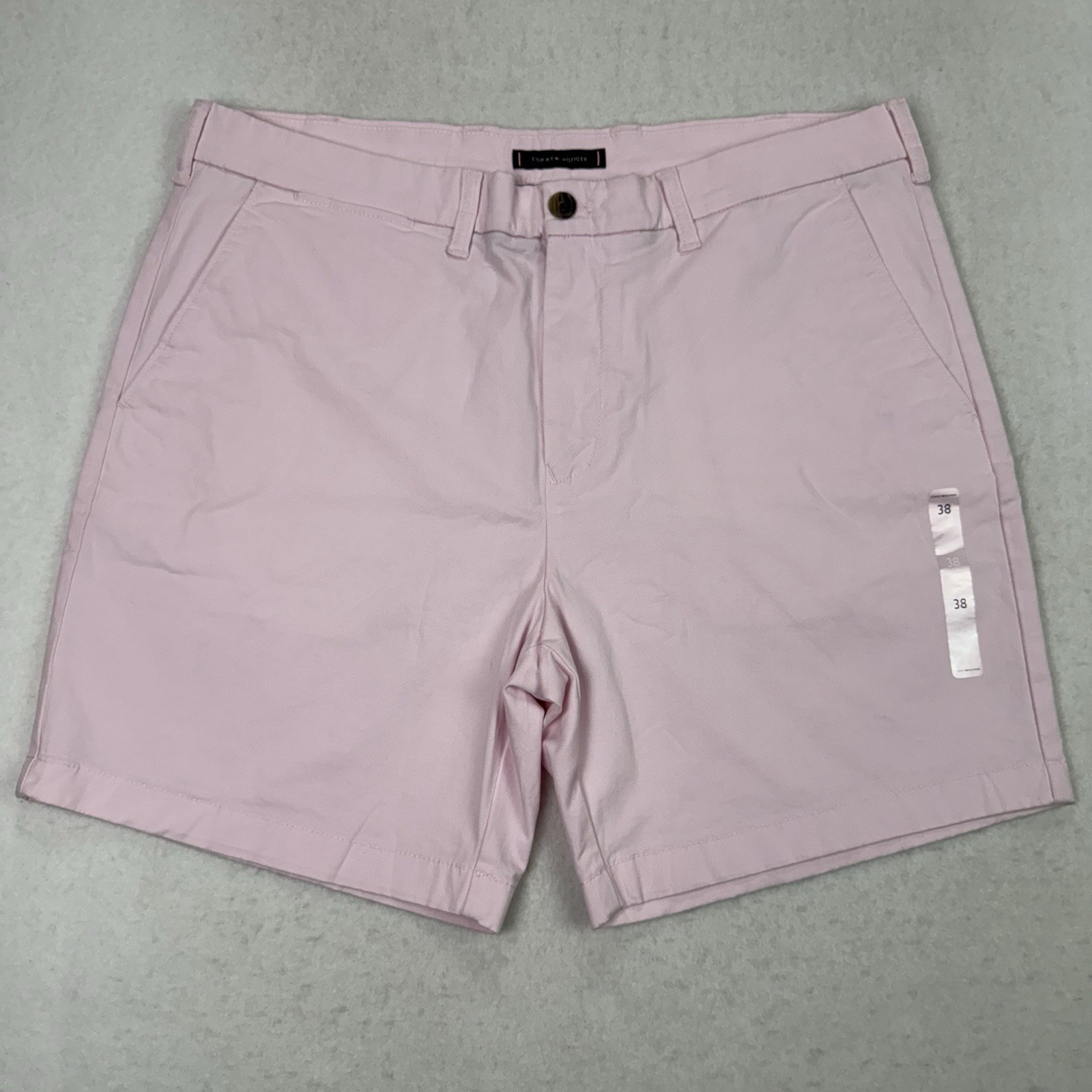 Tommy Hilfiger 7" Inseam Pink Stretch Chino Shorts Men's Size 38