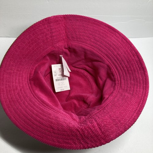 J. Crew Crewcuts Bucket Hat GIRLS M/L Brown Pink Corduroy Cotton 90's Y2K NEW - Picture 6 of 13