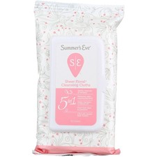 3 Pack Summer's Eve Sheer Floral Cleansing Cloths, Sheer Floral, 32 Ct