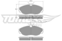 Bremsbelagsatz Scheibenbremse Tomex Brakes TX 11-721 FüR Fiat CitroËN Peugeot 1