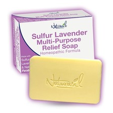 Naturasil Sulfur Lavender Soap Bar Natural Skin Treatment for Acne, Bug Bites