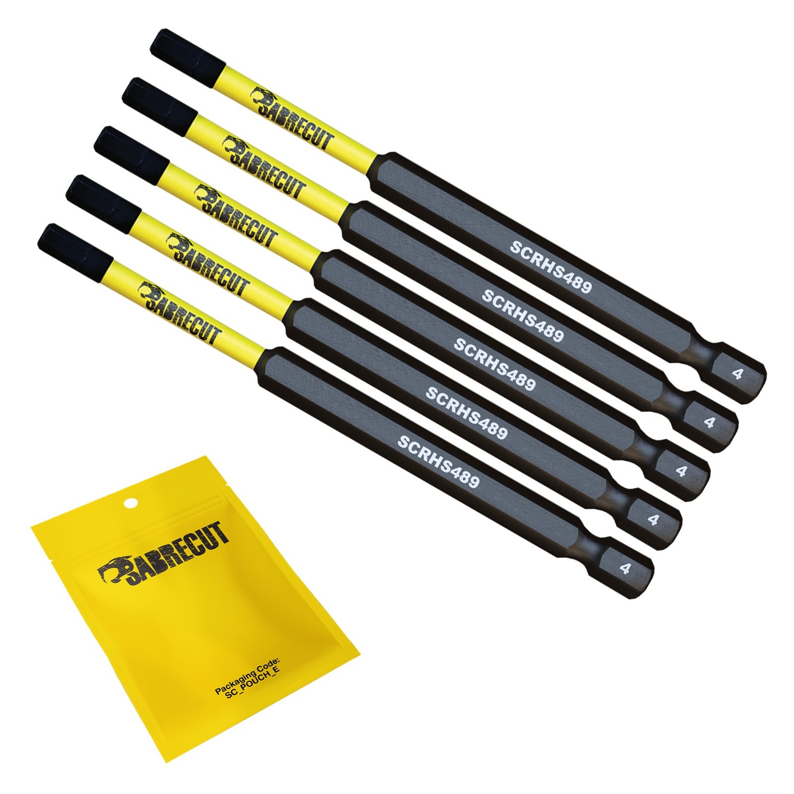 SabreCut Tamper Proof Impact Bits H4 89mm x 5 - Milwaukee DeWalt Professional