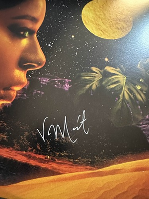 #ad VICTORIA MONET SIGNED 5 YEAR ANNIVERSARY JAGMART BROWN JAGUAR I VINYL LP IN HAND $38.99