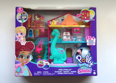 NEW Mattel Polly Pocket Shani Pollyville Museum Doll Playset w/ Accessories