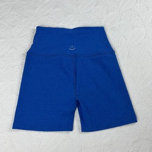Beyond Yoga Spacedye Keep Pace 5" Shorts Blue Biker Size M High Waist USA