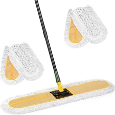 36-inch commercial dust mop, dry and wet mop, equipped with replaceable mop head