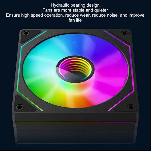 120mm ARGB PWM Case Fan 800 To 2000RPM 4pin PWM Silent Computer Fan RGB Moth SAL - Afbeelding 5 van 36