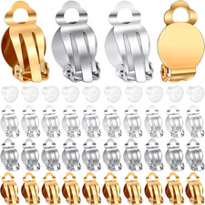 150 Pcs Clip-On Earring Converter 200 Pcs Silicone Earring Pads for Non Piercing