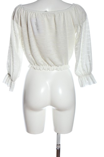 ONLY Blusa alla Carmen Donna Taglia IT 38 bianco stile casual - Foto 2 di 5