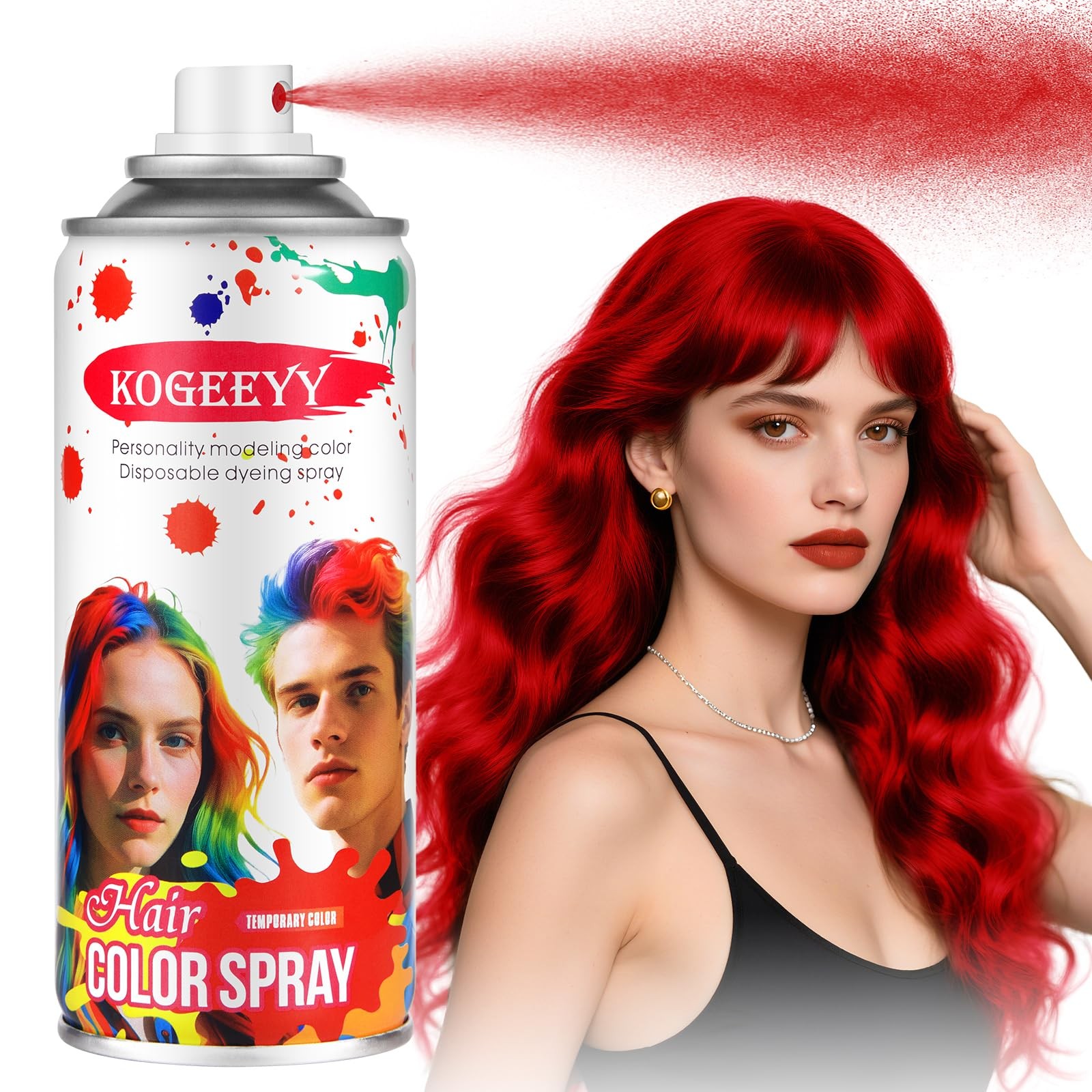 Spray For Kids Women,one-time Use Red Hair Spray, Washab...