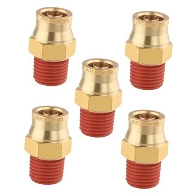 5PCS Quick Push to Connect 1/4'' OD x 1/4'' NPT Quick Push Straight-5PCS