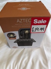 Aztec Water Fountain With LED Spinning Ball Brand New