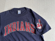 Vintage Cleveland Indians Single Stitch T Shirt Chief Wahoo Men Medium SS