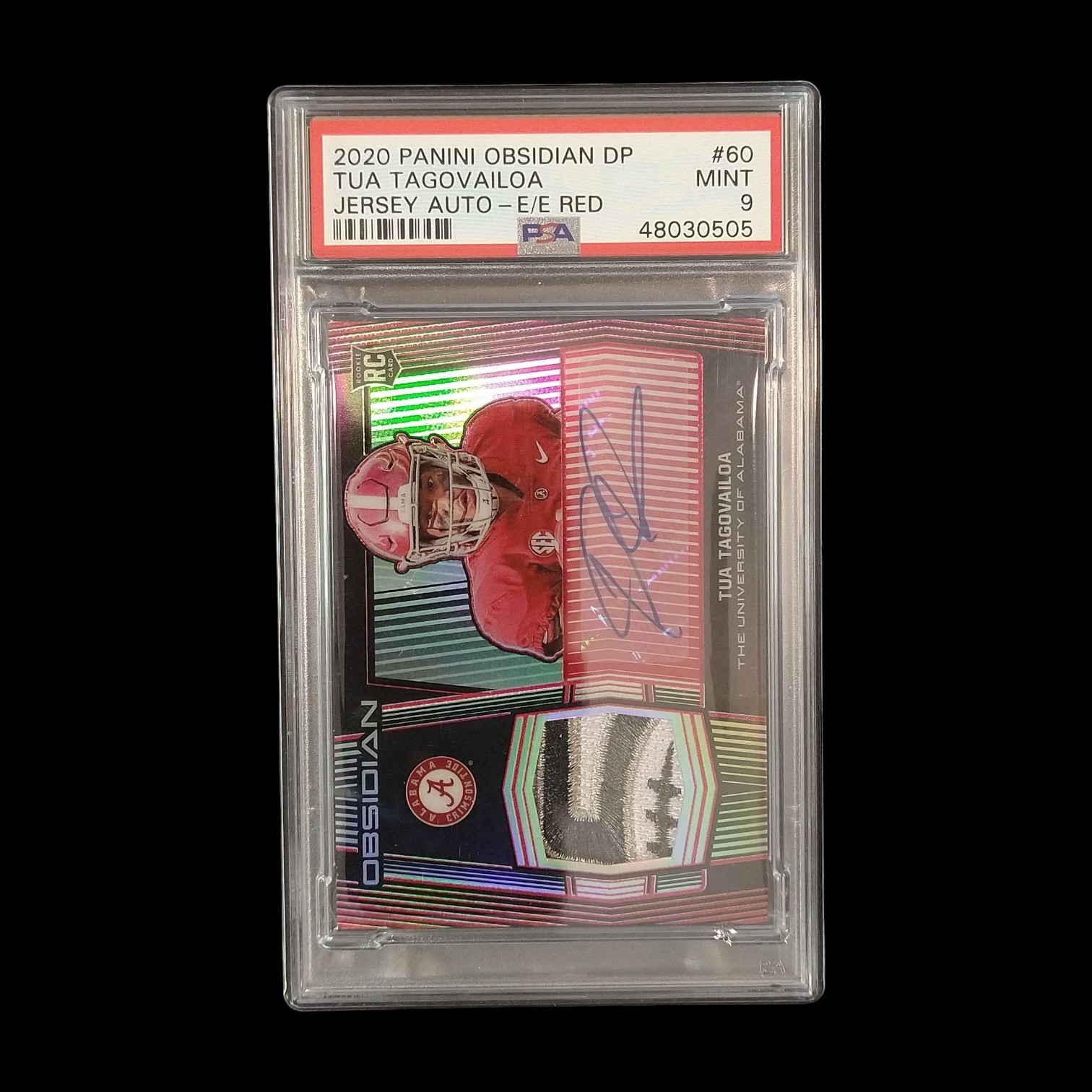 Tua Tagovailoa Panini Obsidian Draft Picks Jersey Autographs #60 Electric Etch Red