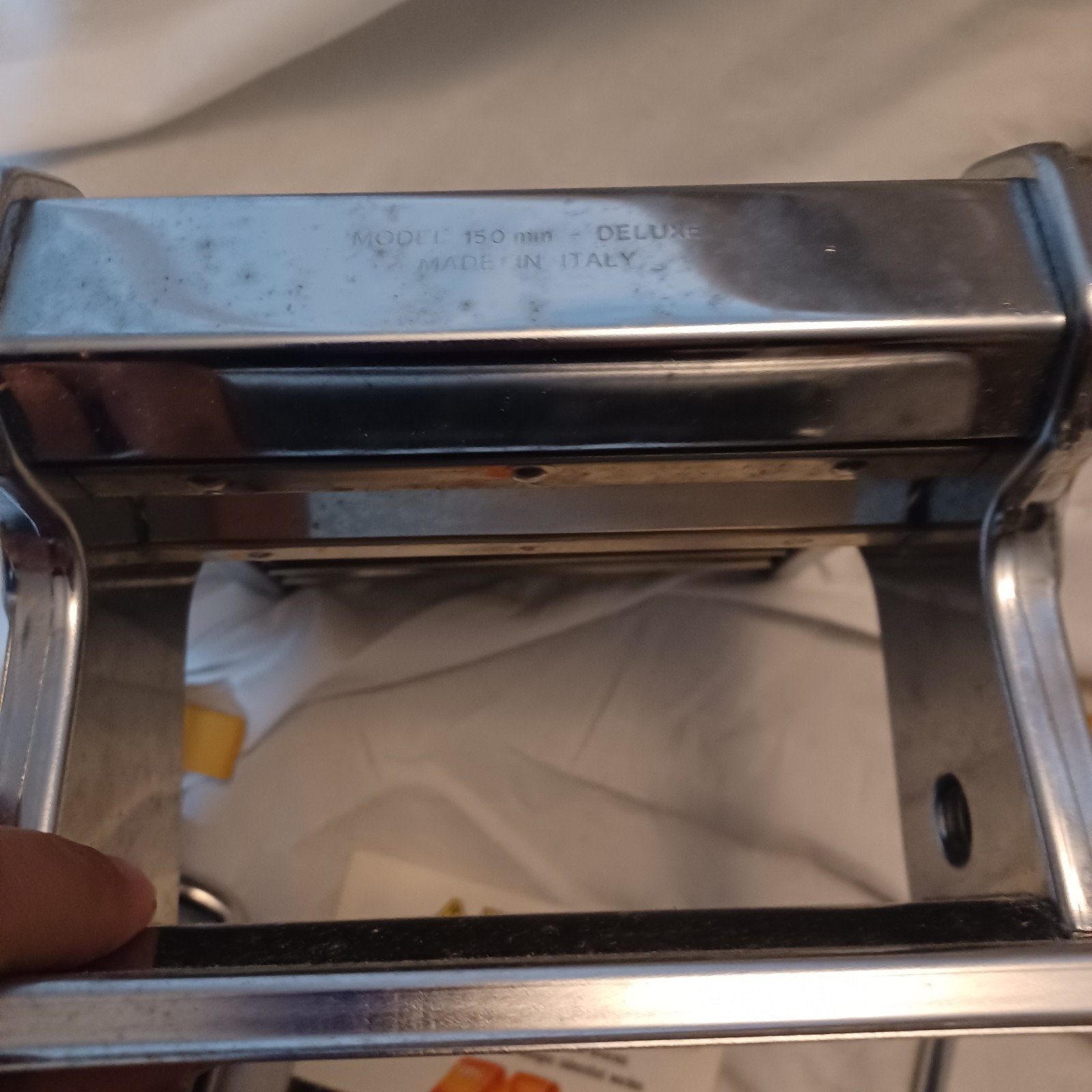 Vtg Atlas Marcato 150 Lusso Pasta Machine Noodle Maker OMC Made in Italy Chrome