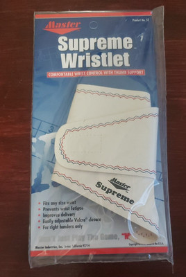 Bowling Wrist Brace Thumb Support Black White Red New Master Supreme Wristlet