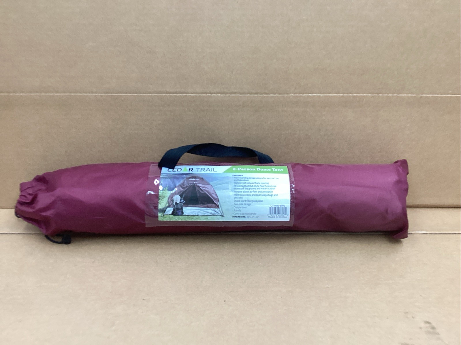 Cedar Trail 2 person Domed Tent BURGUNDY  Brand New In Carrying Bag
