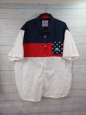 Parish Nation American Flag Button Mens 5XL Black Shirt  